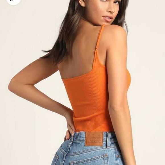 Ribbed square neck bodysuit - Picture 4 of 4